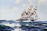 Dawson Paintings - The Baltimore Flyer by Montague Dawson
